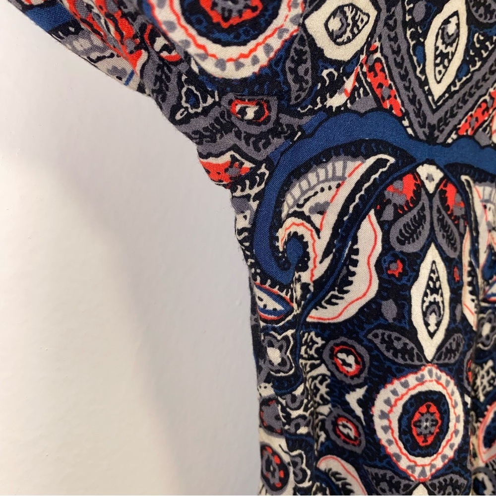 Abercrombie & Fitch Small Paisley Boho Bell Long Sleeve Romper - Picture 7 of 14